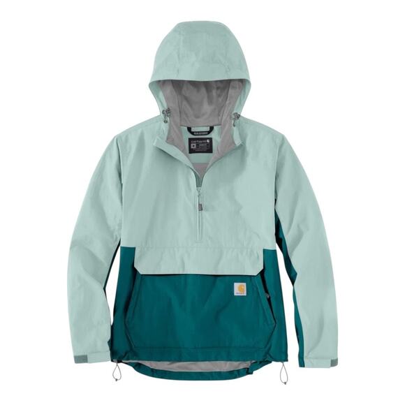 NWT Carhartt Women's Rain Defender Packable Anorak Size 3X Green/Teal - Picture 1 of 12